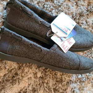 Nwt bobs chill luxe grey loafer slip on shoe 7.5